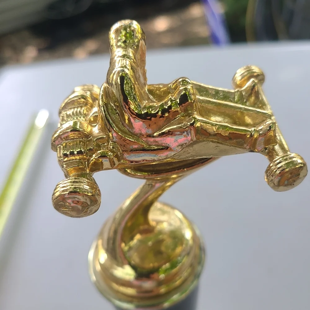 Vintage‎ Gold and Black Trophy with Marble Base
